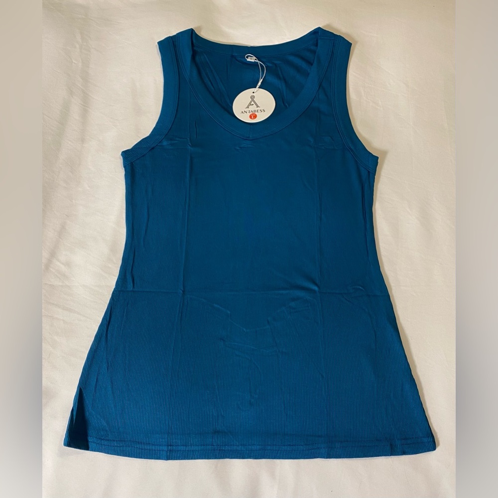 NWT Anrabess V-Neck Ribbed Knit Tank Top - Picture 14 of 16